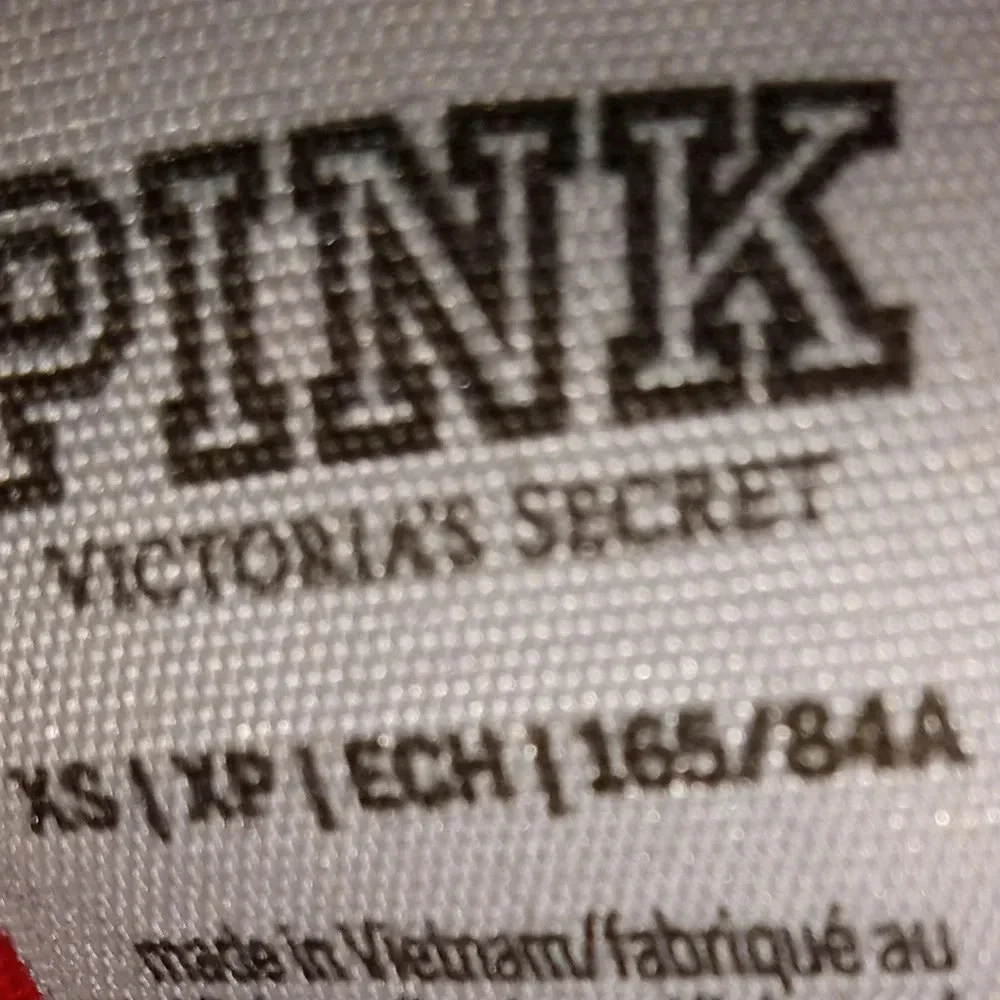 Victoria's Secret Pink red bling baseball t shirt top size xs small - Picture 4 of 4